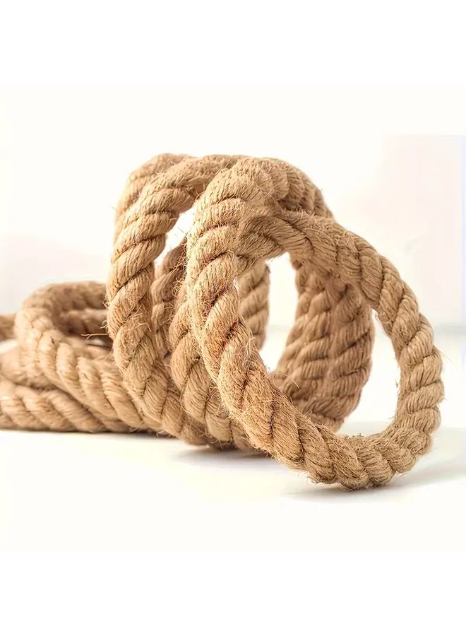 1 Roll 20mm Thick 196.85ft Long Heavy Duty Earth Brown Jute Cord For Knotting Macrame Rope Courses Sailing Tarps Hammocks DIY Crafts Strong Natural Fiber Rope For Nautical And Handmade - Image 5