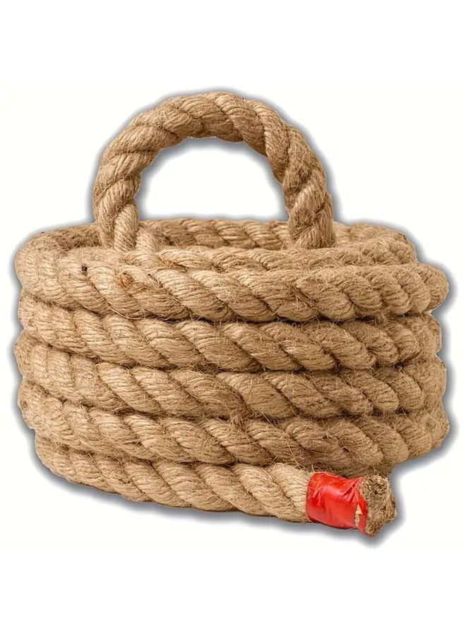 1 Roll 20mm Thick 196.85ft Long Heavy Duty Earth Brown Jute Cord For Knotting Macrame Rope Courses Sailing Tarps Hammocks DIY Crafts Strong Natural Fiber Rope For Nautical And Handmade - Image 1