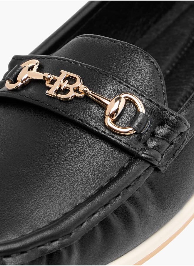 Flora Bella By Shoexpress - Women Solid Buckle Accent Slip-On Loafers - Image 1