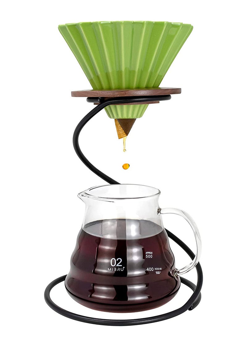 ميبرو طقم تقطير مكينة قهوة بطريقة v60 مجموعة من 4 قطع - Image 2