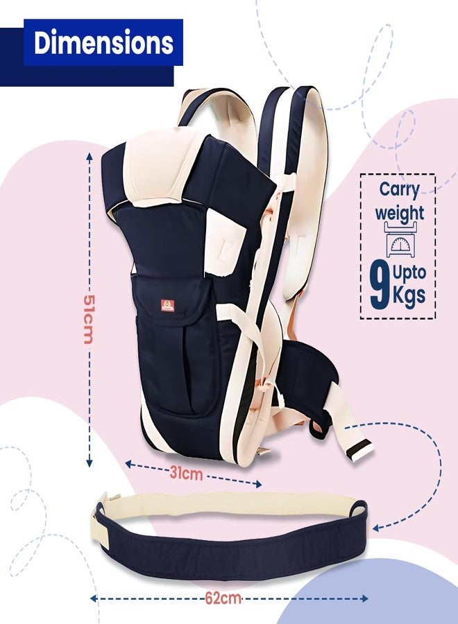 Infantso 4-Way Baby Carrier with 4 Carry Positions, Baby Carrier for 3 to 24 Months, Adjustable Baby Carrying Bag for New-Born to Toddler Carrier, Max Weight Up to 9 Kgs - Image 3