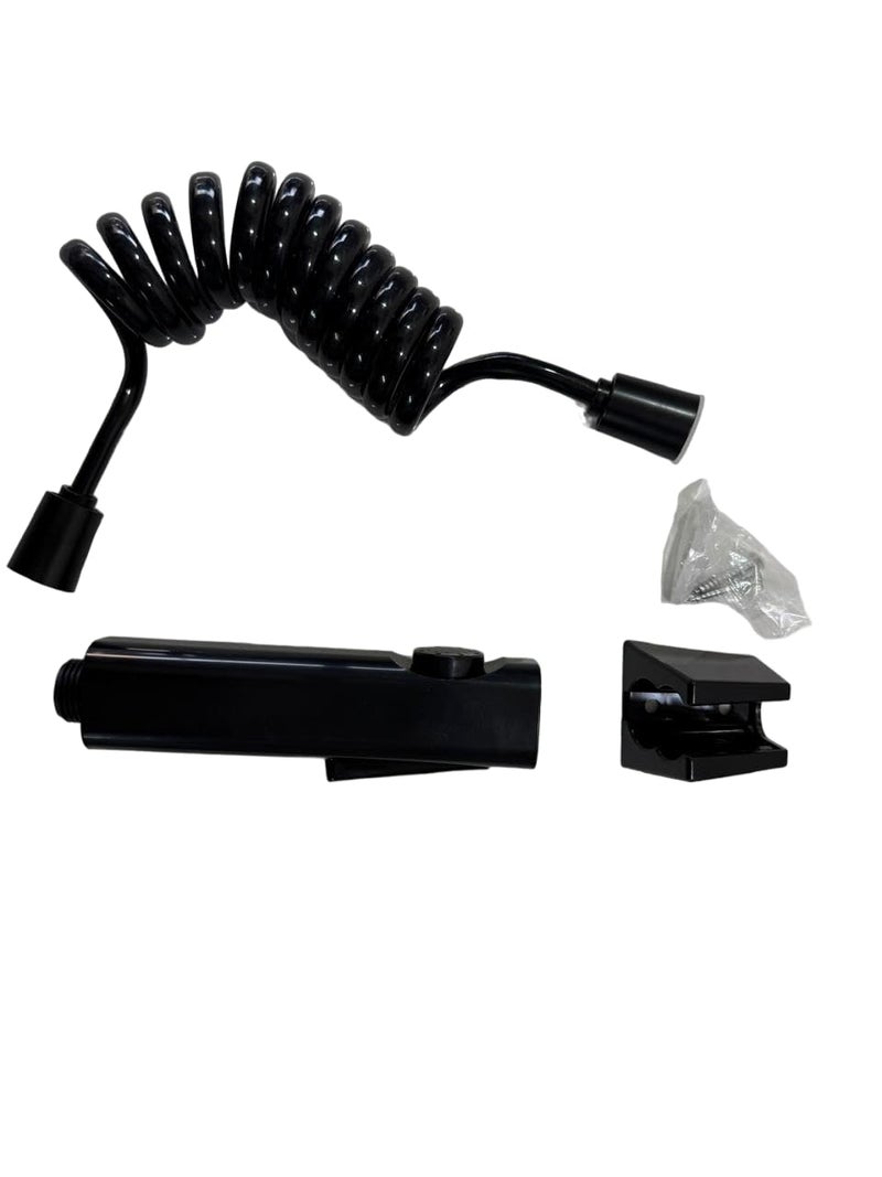 Aristo Health Faucet Jet Spray for Toilet with Hose and Holder New Abs Body Durable HighPressure Water Flow Easy Installation LeakProof Design Black  - Image 1