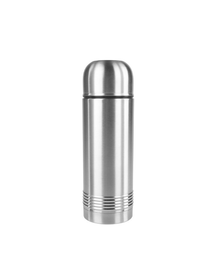 EMSA Senator Vacuum Flask 700ml – Stainless Steel Insulated Thermos Bottle & Mobile Coffee Mug with Safe Loc Closure – Leak-Proof Travel Thermal Mug – Silver – Made in Germany - Image 1