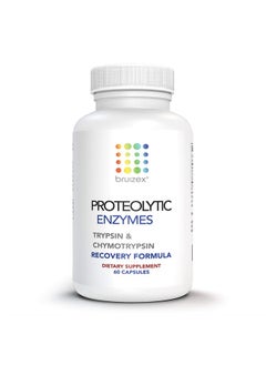 Bruizex Proteolytic Enzymes| Trypsin & Chymotrypsin Recovery Supplement for Tissue Trauma, Bruising, Swelling | Immune System Support | 60 Caps