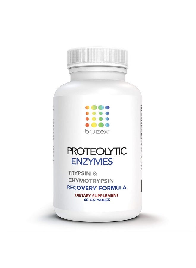 Bruizex - Bruizex Proteolytic Enzymes| Trypsin & Chymotrypsin Recovery Supplement for Tissue Trauma, Bruising, Swelling | Immune System Support | 60 Caps - Image 1