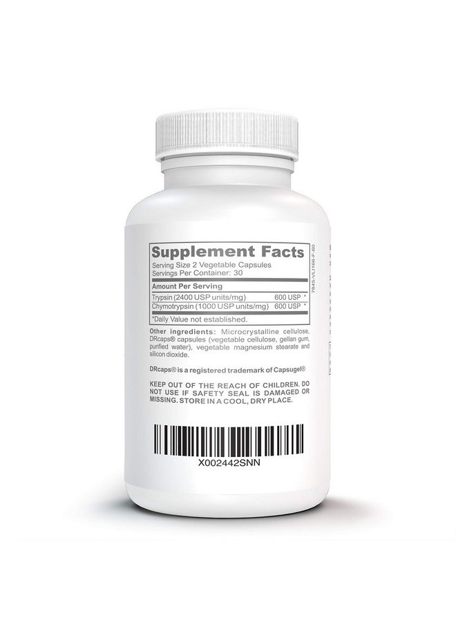 Bruizex - Bruizex Proteolytic Enzymes| Trypsin & Chymotrypsin Recovery Supplement for Tissue Trauma, Bruising, Swelling | Immune System Support | 60 Caps - Image 1