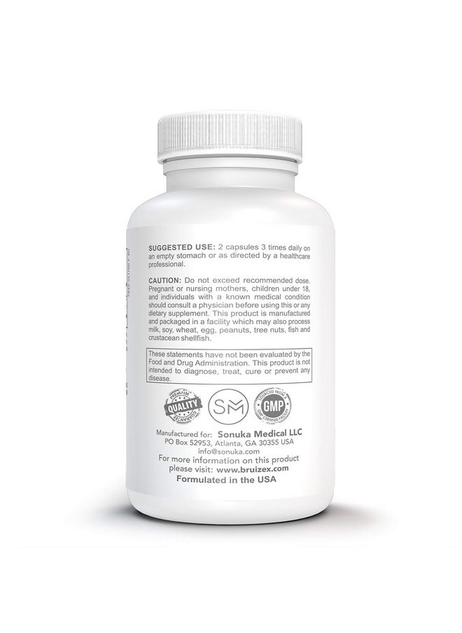 Bruizex - Bruizex Proteolytic Enzymes| Trypsin & Chymotrypsin Recovery Supplement for Tissue Trauma, Bruising, Swelling | Immune System Support | 60 Caps - Image 1