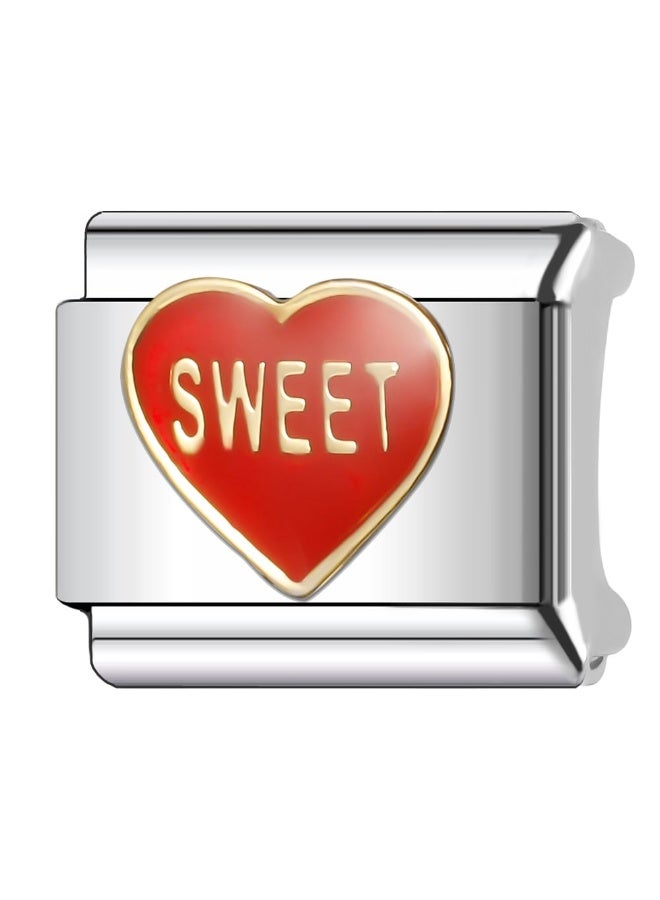 Charm heart sweet for Italian bracelet