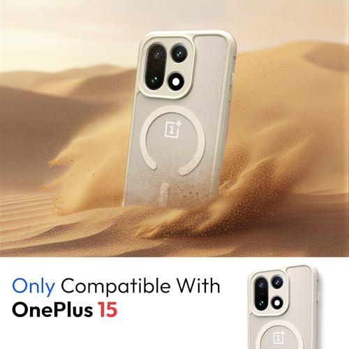 KAPAVER Mag-X Sandstone Back Cover Case Compatible with MagSafe, Magnetic Case for OnePlus 15 (Mag-X Stand Storm) - Image 2