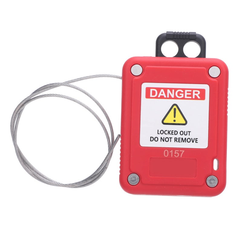 BOZZYS Cable Lockout Device Stainless Steel PVC Automatic Locking Mechanism - Self Locking Cable Lock Adjustable Length for Industrial Equipment Safety - Image 2