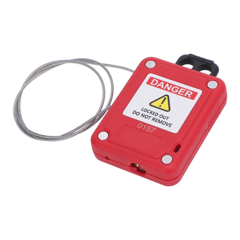 BOZZYS Cable Lockout Device Stainless Steel PVC Automatic Locking Mechanism - Self Locking Cable Lock Adjustable Length for Industrial Equipment Safety - Image 4