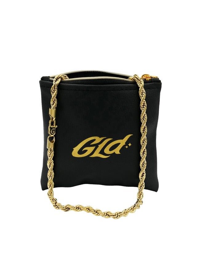 GLD Rope Link Chain - Gold-Plated Rope Cuban Chain with Exclusive Storage Travel Pouch - -Proof Clasp, Sweat-Proof and Fade-Resistant - Lifetime Quality, Designed in Miami, 28 Inch, Gold Plated - Image 1