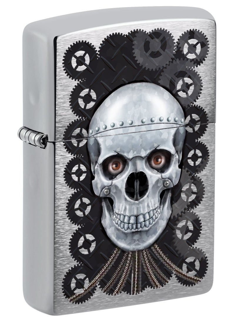 Zippo Ci018298 200 Metal Skull Brushed Chrome Windproof Lighter - Image 1