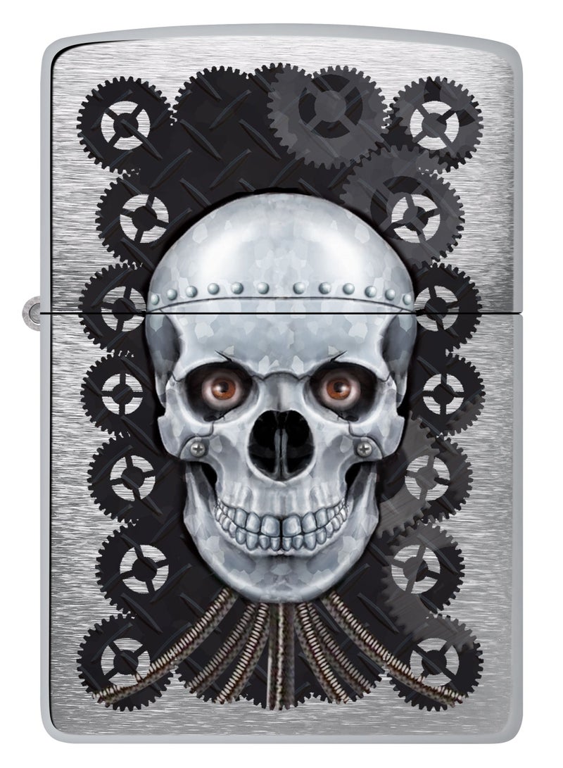 Zippo Ci018298 200 Metal Skull Brushed Chrome Windproof Lighter - Image 2