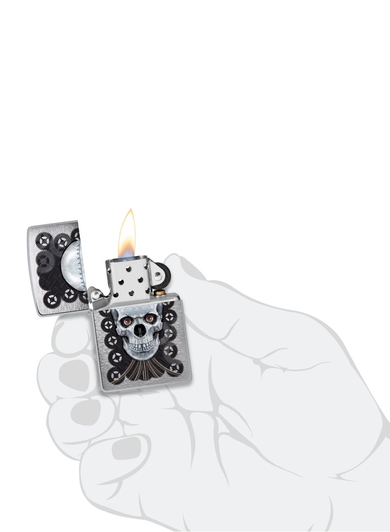 Zippo Ci018298 200 Metal Skull Brushed Chrome Windproof Lighter - Image 5