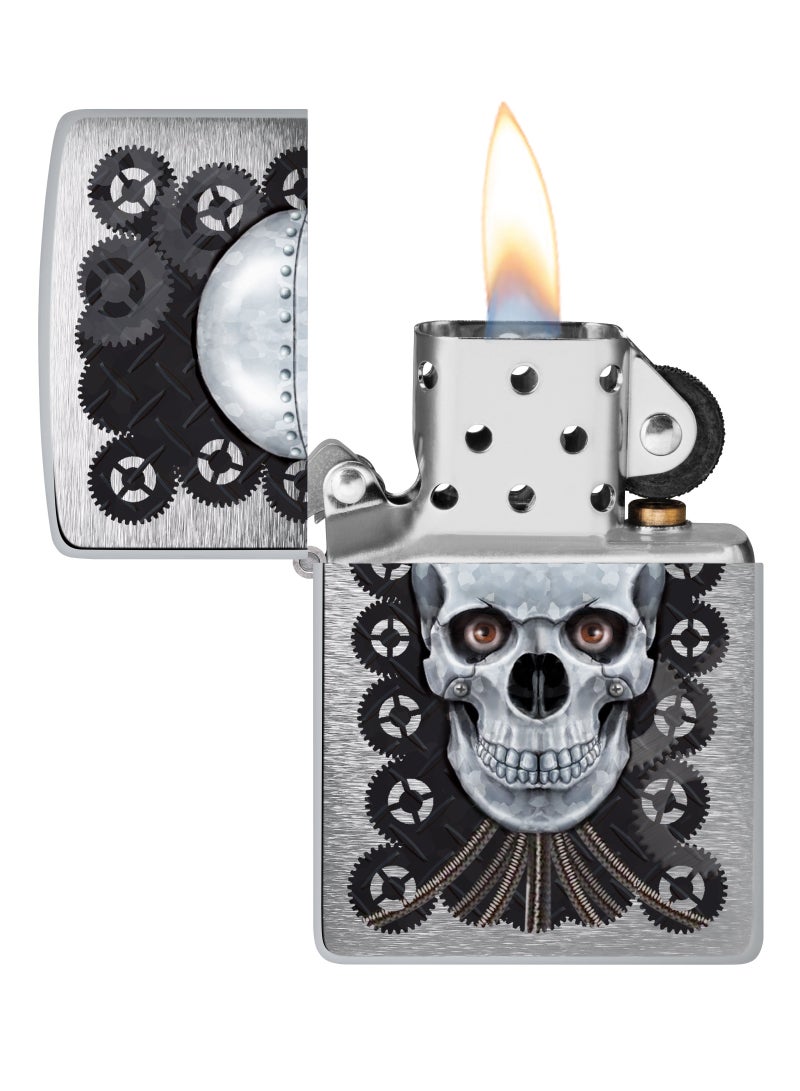 Zippo Ci018298 200 Metal Skull Brushed Chrome Windproof Lighter - Image 3