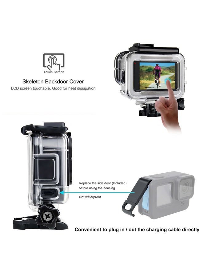 SOONSUN Skeleton Case with Side Door for GoPro Hero 13 12 11 10 9 Black, Side Open Protective Housing with Skeleton Backdoor for Improved Audio Capture, USB Pass-Through Door for Direct Charging - Image 2
