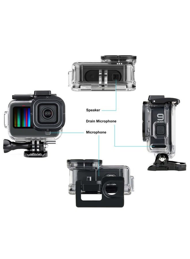 SOONSUN Skeleton Case with Side Door for GoPro Hero 13 12 11 10 9 Black, Side Open Protective Housing with Skeleton Backdoor for Improved Audio Capture, USB Pass-Through Door for Direct Charging - Image 3