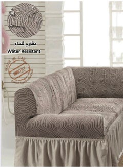 EVORY HOME Waterproof 6 Seater L Shaped Stretch Sofa Cover Stretch Fabric Attractive Pattern with Exquisite Details and Beautiful Design  - Image 2