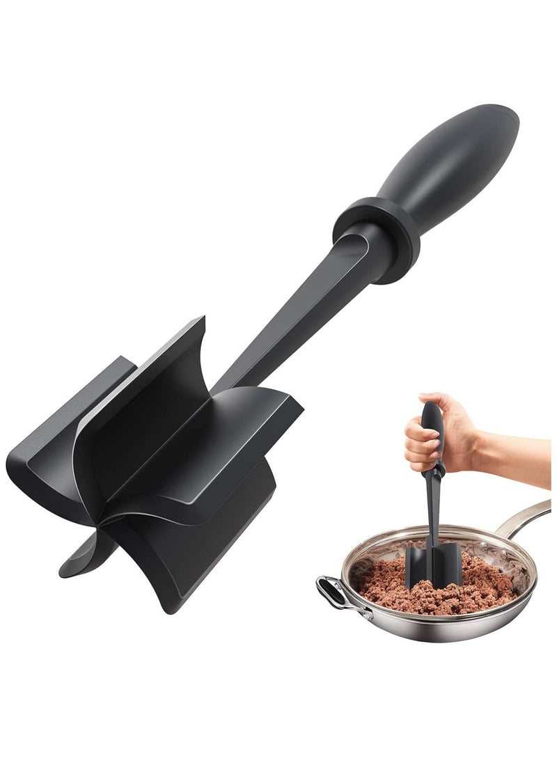 Arabest Meat Chopper, Heat Resistant Meat Masher for Hamburger Meat, Ground Beef Smasher, Nylon Hamburger Chopper Utensil, Ground Meat Chopper, Non Stick Mix Chopper, Mix and Chop, Potato Masher Tool  - Image 1