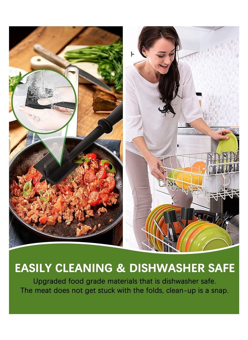 Arabest Meat Chopper, Heat Resistant Meat Masher for Hamburger Meat, Ground Beef Smasher, Nylon Hamburger Chopper Utensil, Ground Meat Chopper, Non Stick Mix Chopper, Mix and Chop, Potato Masher Tool  - Image 5