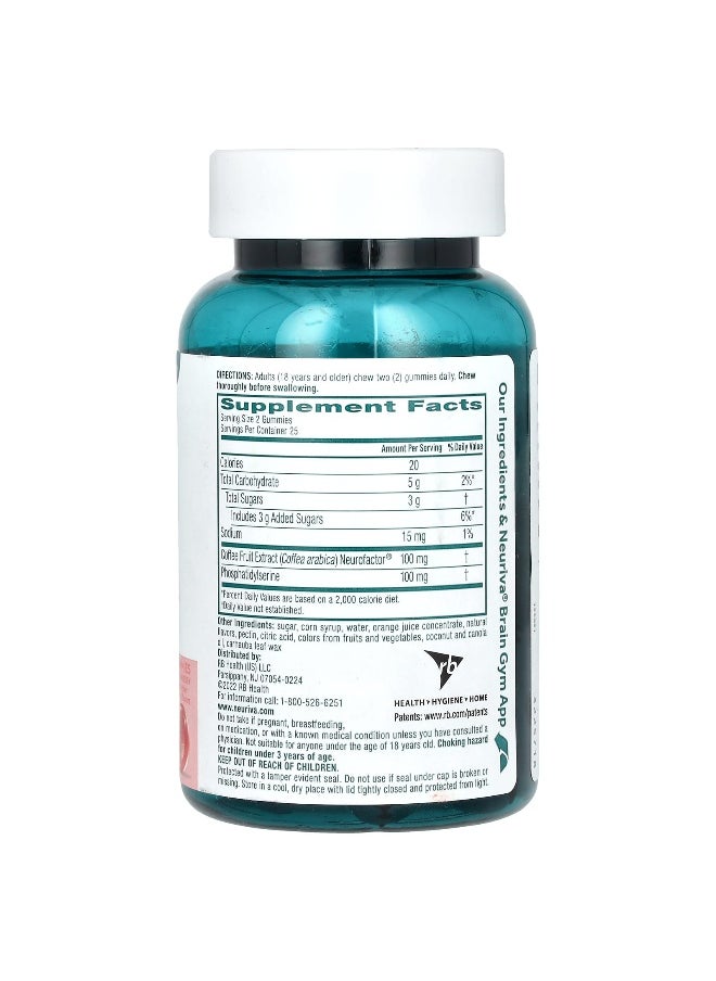 Schiff Schiff, Neuriva Brain Health Gummies, Original, Strawberry, 50 Gummies  - Image 2