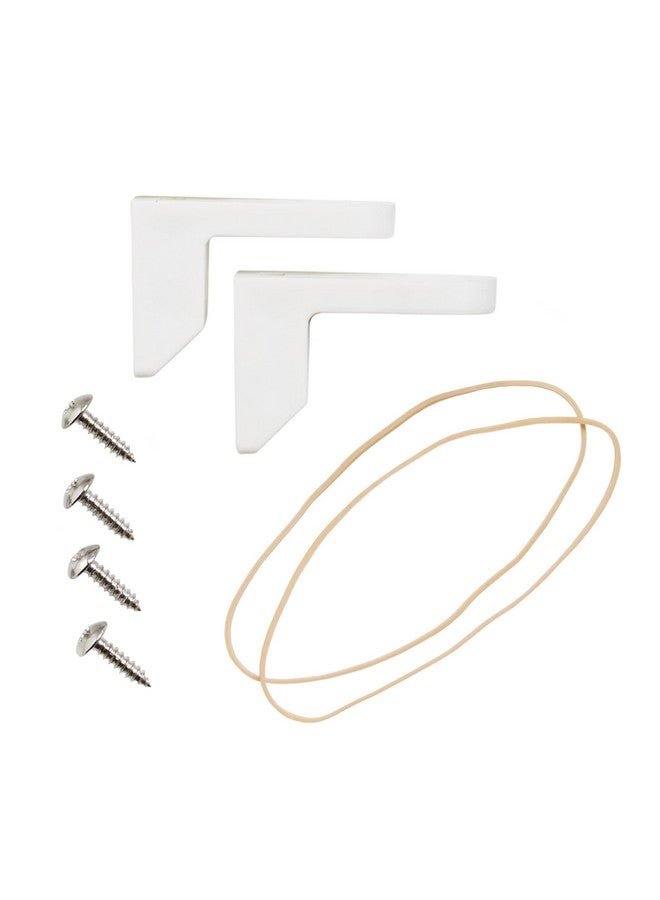 كومباك هوم مثبتات كومباك هوم على شكل حرف T، مكان القفل، تحافظ على سلامة الأطفال وكبار السن والمعاقين من الانزلاق من مقعد المرحاض المهتز أو المتحرك أو المتذبذب (مجموعة واحدة)، أبيض، قطعة واحدة (عبوة من قطعة واحدة) - Image 3