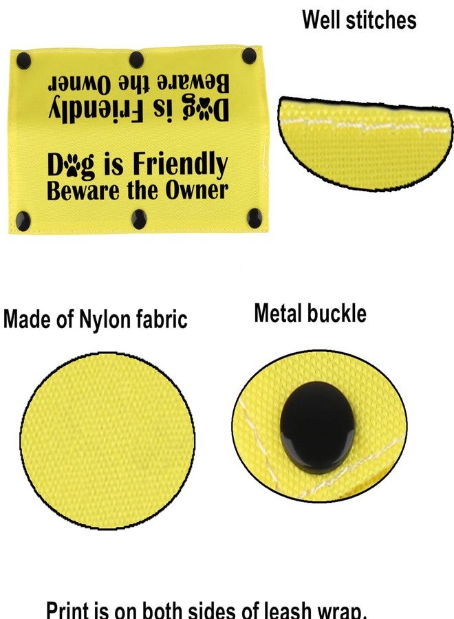 BLUPARK Funny Dog Leash Sleeve Dog is Friendly Beware The Owner Dog Leash Wrap Sleeve Alert Tag Pet Birthday Gift (Beware The Owner-YE Sleeve) - Image 5