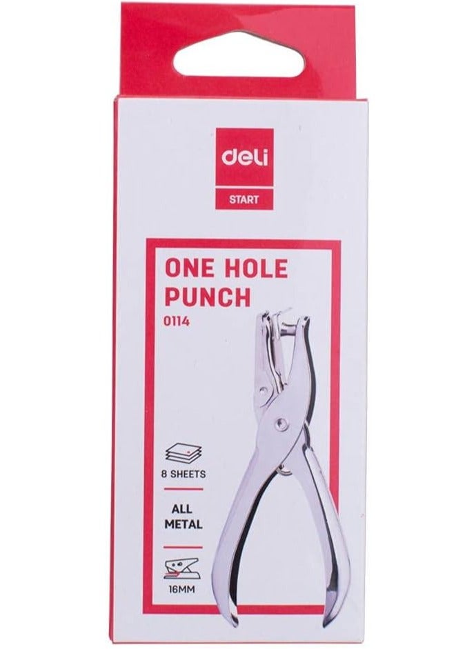 Deli E0114 One Hole Punch Plier Silver - Image 2