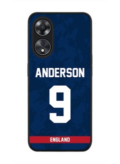 Cover for Oppo A78 5G / Oppo A58 5G Case , Rugged Black Slim fit Protective Phone Cases - Player Name - James Anderson, Jersey Number- 9