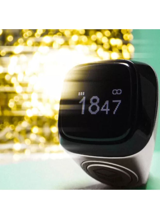 iQIBLA Smart Tasbih Zikr Aluminium Ring - Black - 20mm - Image 3