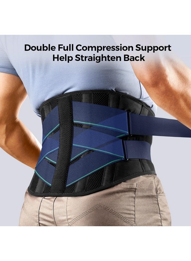 فري تو حزام دعم الظهر المريح FREETOO للرجال والنساء الذين يعانون من آلام أسفل الظهر مع 7 دعامات معدنية، دعامة ظهر مريحة مع وسادة ناعمة ثلاثية الأبعاد - Image 4