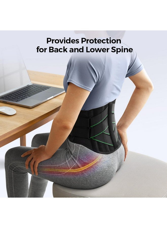 فري تو حزام دعم الظهر المريح FREETOO للرجال والنساء الذين يعانون من آلام أسفل الظهر مع 7 دعامات معدنية، دعامة ظهر مريحة مع وسادة ناعمة ثلاثية الأبعاد - Image 5