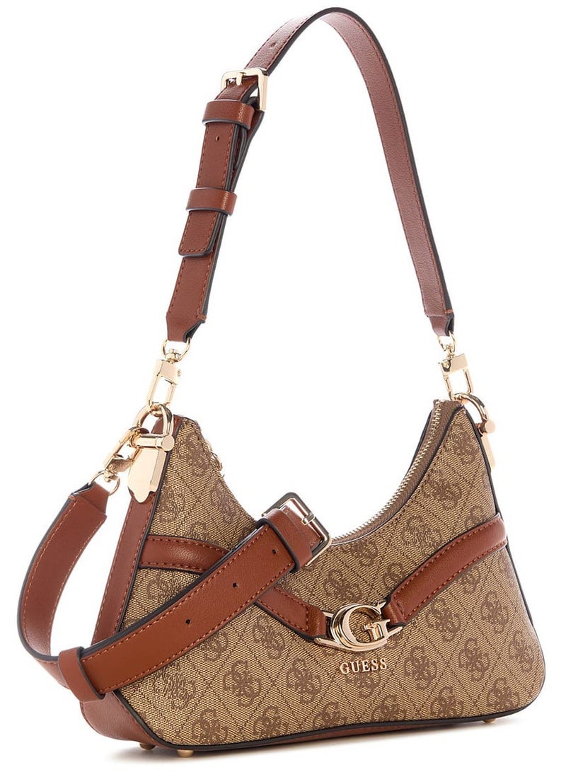 Guess Latte Logo Light Brown Brown Women Crossbody Hwsg7993730 Ltl - Image 3
