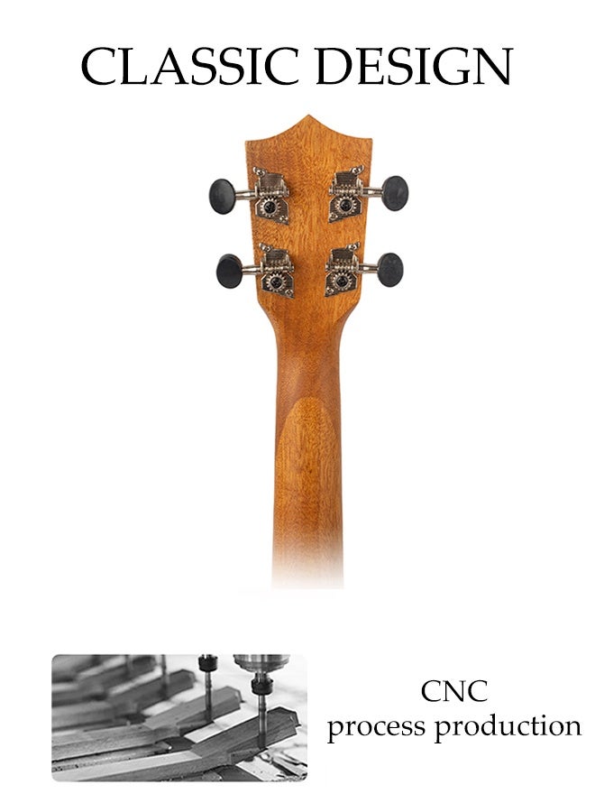 DUNISO 23-Inch Ukulele，Ukulele With Accessories Set，Acoustic Soprano Ukulele with Ukulele Guitar Bag, Tuner，Picks, Strings, Capo, Strap，Lightweight & Stylish，for Beginner/Adult - Image 4