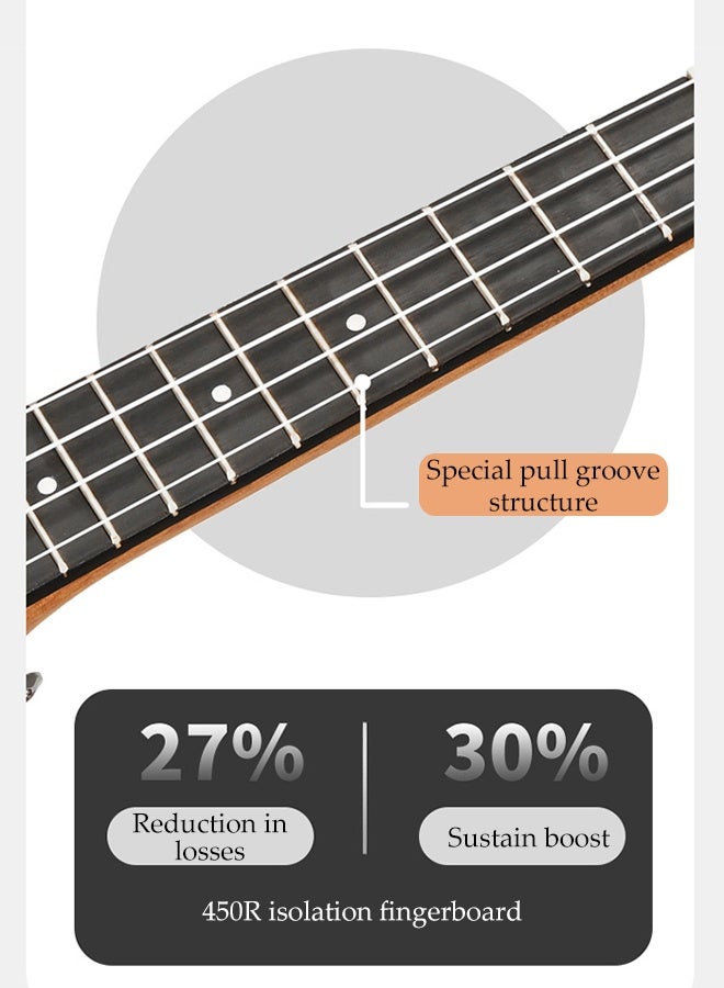 DUNISO 23-Inch Ukulele，Ukulele With Accessories Set，Acoustic Soprano Ukulele with Ukulele Guitar Bag, Tuner，Picks, Strings, Capo, Strap，Lightweight & Stylish，for Beginner/Adult - Image 5