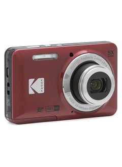Kodak Co KODAK PIXPRO FZ55-RD 16MP Digital Camera 5X Optical Zoom 28mm Wide Angle 1080P Full HD Video 2.7" LCD Vlogging Camera (Red)  - Image 3