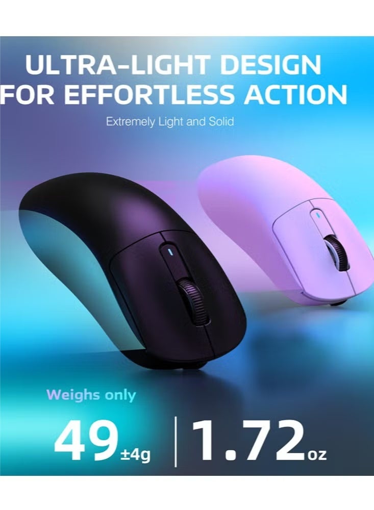 هجوم القرش ماوس ألعاب لاسلكي خفيف الوزن X3 بثلاثة أوضاع: 2.4 جيجا هرتز/سلكي USB-C/بلوتوث، دقة تصل إلى 26 ألف نقطة في البوصة، مستشعر بصري PAW3395، 5 أزرار قابلة للبرمجة لأجهزة الكمبيوتر الشخصية/المحمولة/ويندوز/ماك - Image 3