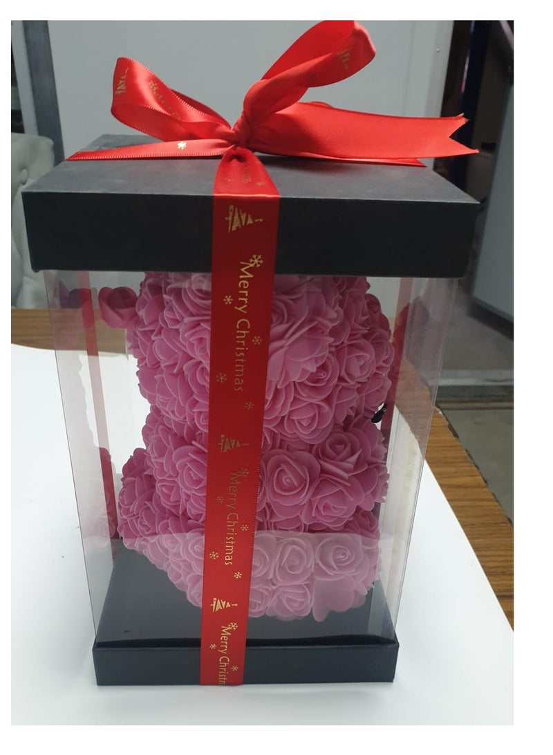 فيتاشيلي دمية دب وردي مقاس 35.56 سم مصنوعة يدويًا - مثالية لعيد الحب والذكرى السنوية وعيد الأم والكريسماس وأعياد الميلاد - Image 2