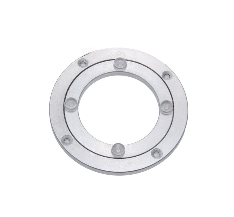 Dailydanny Aluminum Heavy Duty Lazy Susan Rotating Turntable Bearing Swivel Plate Hardware For Dining-Table (4 Inch) - Image 1