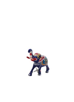Antique Museum Handmade Hand Painted Elephant with Carving Work 2.5 Inch  - Image 1
