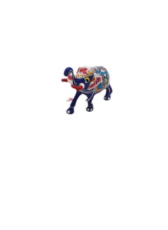 Antique Museum Handmade Hand Painted Elephant with Carving Work 2.5 Inch  - Image 2