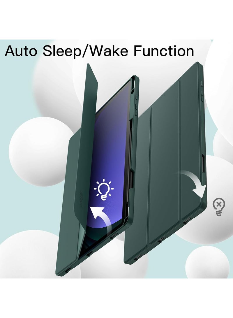 DUSALA Case for Samsung Galaxy Tab S10 Plus 12.4 Inch with S Pen Holder, Soft TPU Tri-Fold Stand Protective Tablet Cover, Support S Pen Charging, Auto Wake/Sleep - Image 5