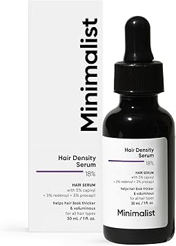 Minimalist Hair Density Serum 18 Hair Growth Serum Procapil Capixyl Redensyl Anagain Baicapil Hair Fall Control Hair Thickening Women Men 30 ml - Image 1