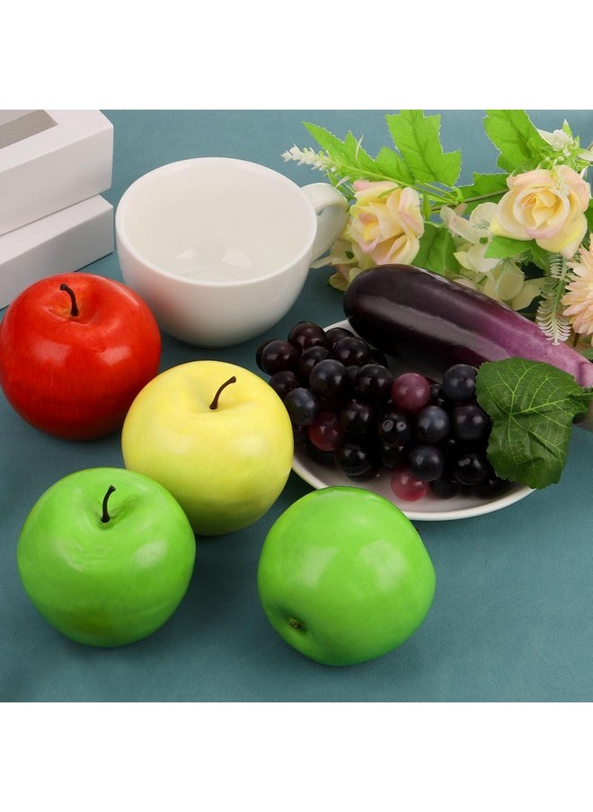 uxcell uxcell 6Pcs Artificial Apples Faux Apples Bulk, Fake Apples Lifelike Simulation Fruit for Home Kitchen Party Christmas Photography Decoration, Red  - Image 5