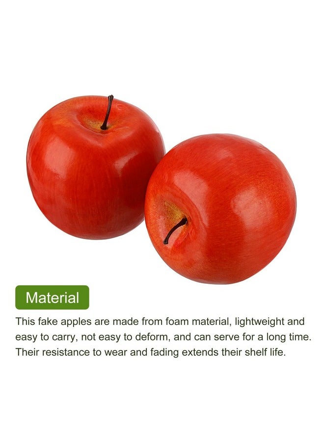 uxcell uxcell 6Pcs Artificial Apples Faux Apples Bulk, Fake Apples Lifelike Simulation Fruit for Home Kitchen Party Christmas Photography Decoration, Red  - Image 4