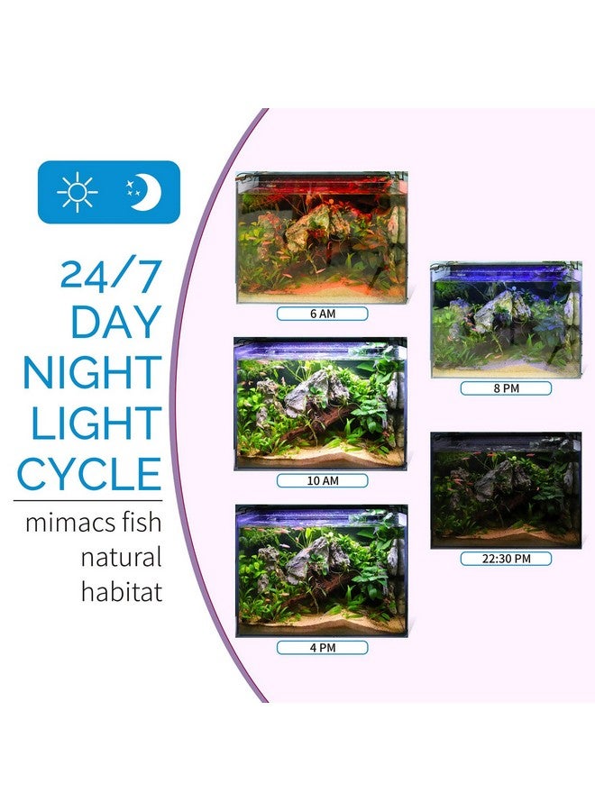 هايغر إضاءة حوض السمك LED المتقدمة مع مؤقت، دورة إضاءة 24/7 ووضع DIY، إضاءة حوض السمك الطيفية الكاملة لحوض السمك المزروع بالمياه العذبة مقاس 48-54 بوصة - Image 5