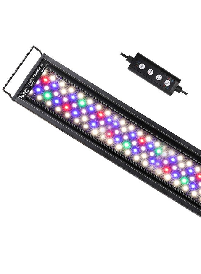 هايغر إضاءة حوض السمك LED المتقدمة مع مؤقت، دورة إضاءة 24/7 ووضع DIY، إضاءة حوض السمك الطيفية الكاملة لحوض السمك المزروع بالمياه العذبة مقاس 48-54 بوصة - Image 1