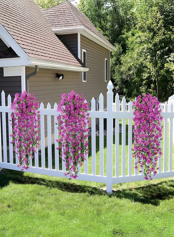 Hrobek 2 PCS Artificial Hanging Flowers Outdoor Spring Summer Decoration, Fake Hanging Vine Plants UV Resistant, Faux Daisy Flower Eucalyptus for Outside Home Indoor Porch - Image 3