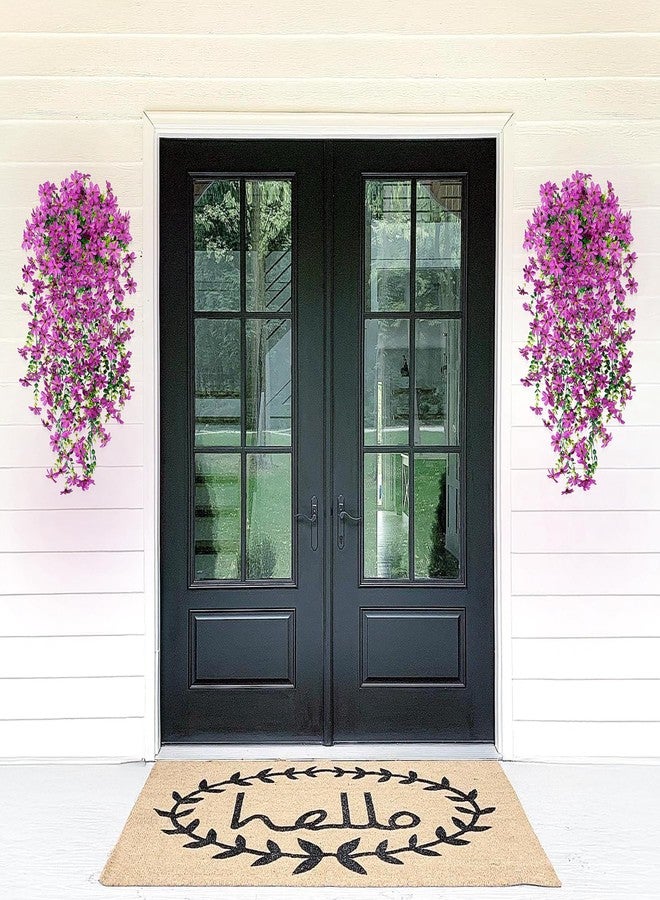 Hrobek 2 PCS Artificial Hanging Flowers Outdoor Spring Summer Decoration, Fake Hanging Vine Plants UV Resistant, Faux Daisy Flower Eucalyptus for Outside Home Indoor Porch - Image 5